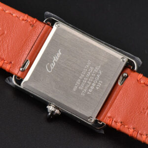 Tank Must Large 33.7×25.5mm K11F White Dial Orange Smooth Calf Strap Quartz - Image 27