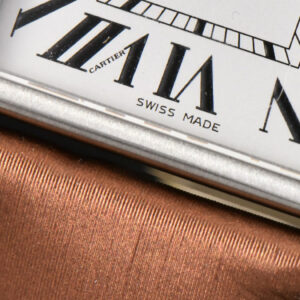 Tank Must Large 33.7×25.5mm Diamond K11F White Dial Brown Smooth Calf Strap Quartz - Image 15