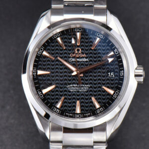 Aqua Terra 150M VSF 41MM Black Wave Dial YG Markers SS Bracelet A8500