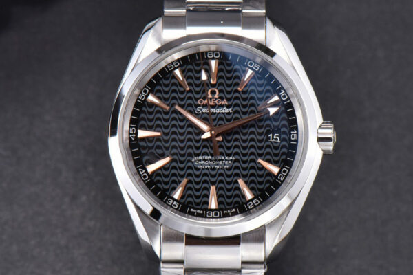 Aqua Terra 150M VSF 41MM Black Wave Dial YG Markers SS Bracelet A8500