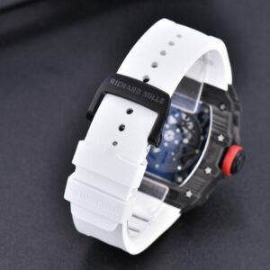 RM035-02 KVF Skeleton Dial Red on White Rubber Strap MIYOTA8215 V3 - Image 8