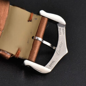 Tank Must Large 33.7×25.5mm Diamond K11F White Dial Brown Smooth Calf Strap Quartz - Image 24