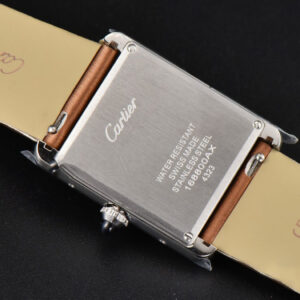 Tank Must Large 33.7×25.5mm Diamond K11F White Dial Brown Smooth Calf Strap Quartz - Image 27