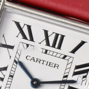 Tank Must Large 33.7×25.5mm Diamond K11F White Dial Red Smooth Calf Strap Quartz - Image 13