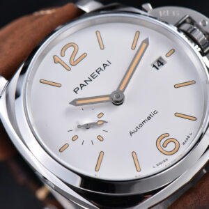 PAM1046 42mm Luminor Due VSF White Dial on Brown Asso Strap AXXXIV - Image 7