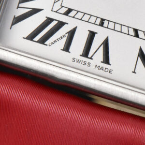 Tank Must Large 33.7×25.5mm Diamond K11F White Dial Red Smooth Calf Strap Quartz - Image 15