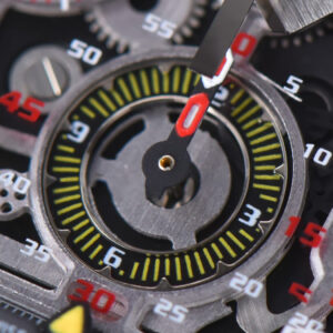 RM011 NTPT Chrono KVF Skeleton Dial on Orange Rubber Strap A7750 V2 - Image 2