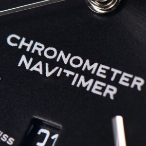 Navitimer TF 38MM SS Black Dial Gray Bezel Black Leather Strap A2824 - Image 3