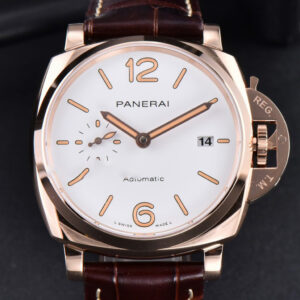 PAM1042 Luminor Due VSF 42MM RG White Dial Brown Leather Strap P900