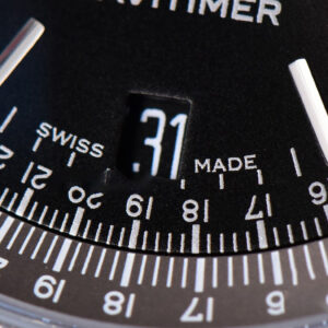 Navitimer TF 38MM SS Black Dial Gray Bezel Black Leather Strap A2824 - Image 4