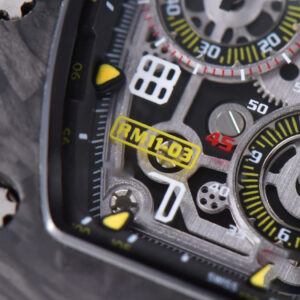 RM011 NTPT Chrono KVF Skeleton Dial on Orange Rubber Strap A7750 V2 - Image 4