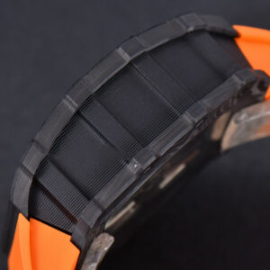RM011 NTPT Chrono KVF Skeleton Dial on Orange Rubber Strap A7750 V2 - Image 7