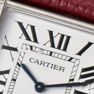 Tank Must Large 33.7×25.5mm Diamond K11F White Dial Red Litchi Grained Strap Quartz - Image 13