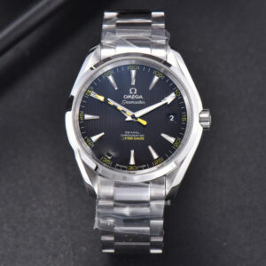 Aqua Terra 150M VSF 41MM Black Textured Dial Bumble Bee SS Bracelet A8500 - Image 17