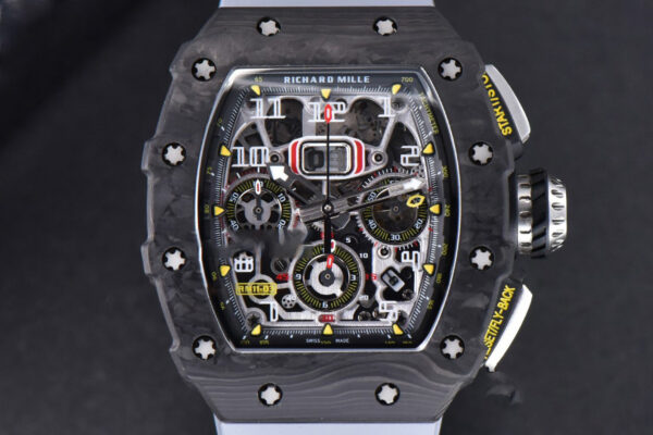 RM011 NTPT Chrono KVF Skeleton Dial on Gray Rubber Strap A7750 V2
