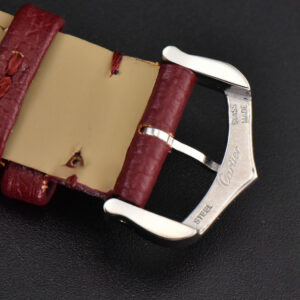 Tank Must Large 33.7×25.5mm Diamond K11F White Dial Red Litchi Grained Strap Quartz - Image 24