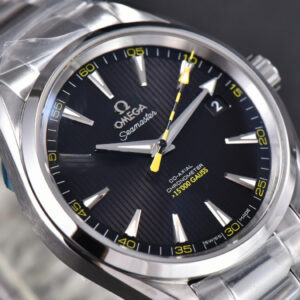 Aqua Terra 150M VSF 41MM Black Textured Dial Bumble Bee SS Bracelet A8500 - Image 24