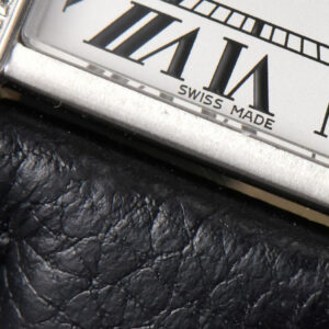 Tank Must Small 29.5×22mm Diamond K11F White Dial Litchi Grained Smooth Strap Quartz - Image 9