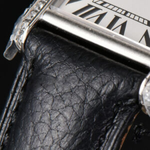 Tank Must Small 29.5×22mm Diamond K11F White Dial Litchi Grained Smooth Strap Quartz - Image 11