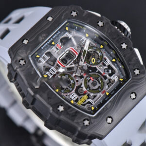 RM011 NTPT Chrono KVF Skeleton Dial on Gray Rubber Strap A7750 V2 - Image 2