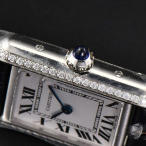 Tank Must Small 29.5×22mm Diamond K11F White Dial Litchi Grained Smooth Strap Quartz - Image 19
