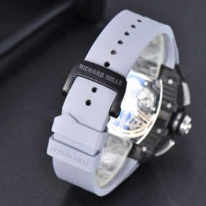 RM011 NTPT Chrono KVF Skeleton Dial on Gray Rubber Strap A7750 V2 - Image 6