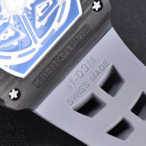 RM011 NTPT Chrono KVF Skeleton Dial on Gray Rubber Strap A7750 V2 - Image 10