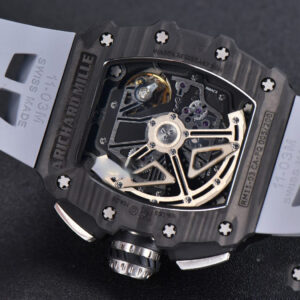 RM011 NTPT Chrono KVF Skeleton Dial on Gray Rubber Strap A7750 V2 - Image 11
