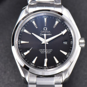Aqua Terra 150M VSF 41MM Black Textured Dial SS Bracelet A8500