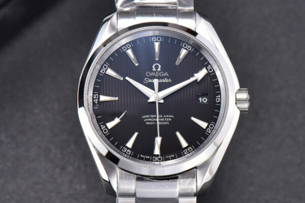 Aqua Terra 150M VSF 41MM Black Textured Dial SS Bracelet A8500