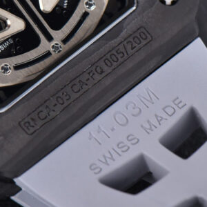 RM011 NTPT Chrono KVF Skeleton Dial on Gray Rubber Strap A7750 V2 - Image 15