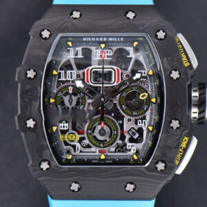 RM011 NTPT Chrono KVF Skeleton Dial on Blue Rubber Strap A7750 V2