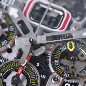 RM011 NTPT Chrono KVF Skeleton Dial on Blue Rubber Strap A7750 V2 - Image 5