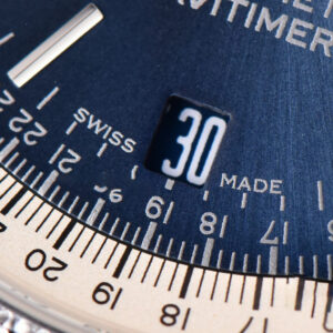 Navitimer TF 38MM SS Blue Dial White Bezel Blue Leather Strap A2824 - Image 5