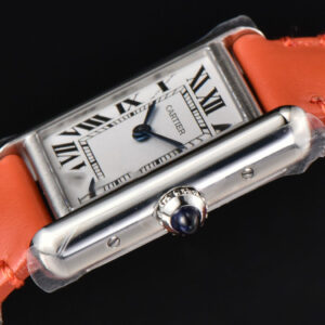 Tank Must Small 29.5×22mm K11F White Dial Orange Smooth Strap Quartz - Image 15