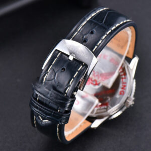 Navitimer TF 38MM SS Blue Dial White Bezel Blue Leather Strap A2824 - Image 11