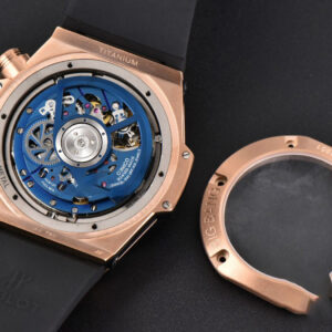 Big Bang Unico 45mm BBF RG Blue Ceramic Skeleton Dial Black Rubber Strap A1280 - Image 2