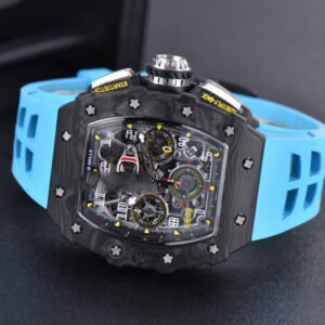 RM011 NTPT Chrono KVF Skeleton Dial on Blue Rubber Strap A7750 V2 - Image 13