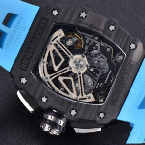 RM011 NTPT Chrono KVF Skeleton Dial on Blue Rubber Strap A7750 V2 - Image 19