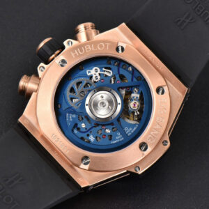 Big Bang Unico 45mm BBF RG Blue Ceramic Skeleton Dial Black Rubber Strap A1280 - Image 10