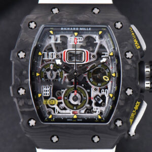 RM011 NTPT Chrono KVF Skeleton Dial on White Rubber Strap A7750 V2