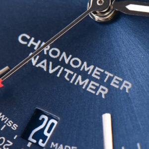 Navitimer TF 38MM SS Blue Dial White Bezel Brown Leather Strap A2824 - Image 4