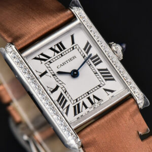 Tank Must Small 29.5×22mm Diamond K11F White Dial Brown Smooth Strap Quartz - Image 16