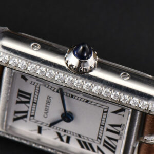 Tank Must Small 29.5×22mm Diamond K11F White Dial Brown Smooth Strap Quartz - Image 18