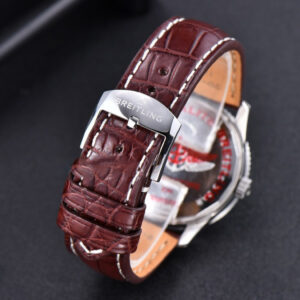 Navitimer TF 38MM SS Blue Dial White Bezel Brown Leather Strap A2824 - Image 10