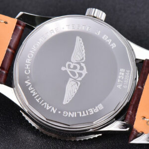 Navitimer TF 38MM SS Blue Dial White Bezel Brown Leather Strap A2824 - Image 15