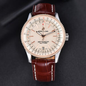 Navitimer TF 38MM RG White Dial White Bezel Brown Leather Strap A2824 - Image 6