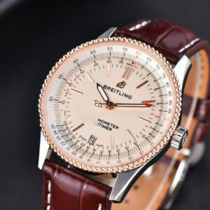 Navitimer TF 38MM RG White Dial White Bezel Brown Leather Strap A2824 - Image 7