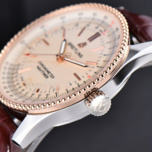 Navitimer TF 38MM RG White Dial White Bezel Brown Leather Strap A2824 - Image 12