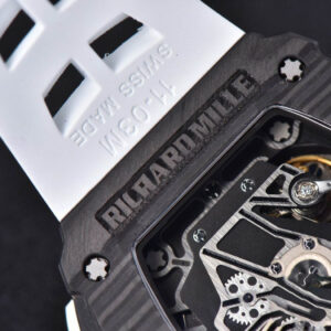 RM011 NTPT Chrono KVF Skeleton Dial on White Rubber Strap A7750 V2 - Image 13
